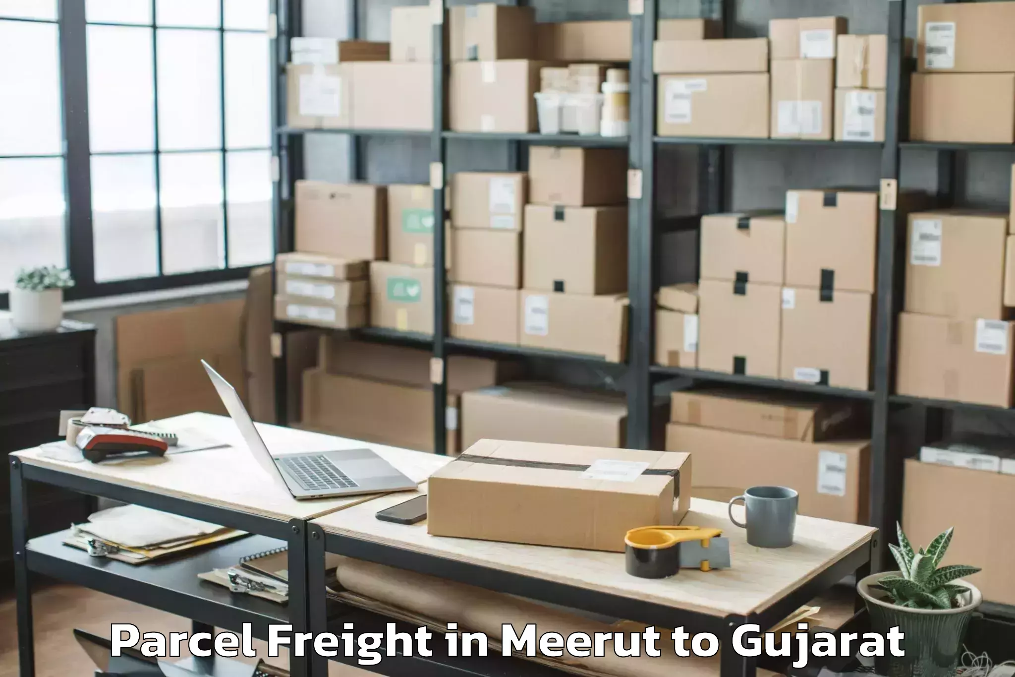 Book Your Meerut to Dantiwada Parcel Freight Today